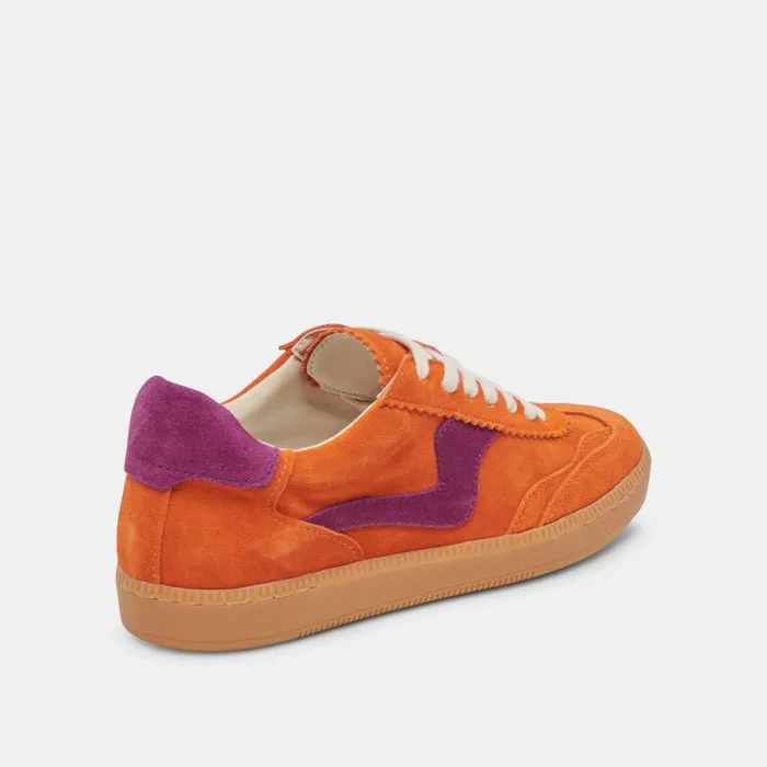 Dolce Vita Notice Sneakers Orange Multi Suede Women Sneakers