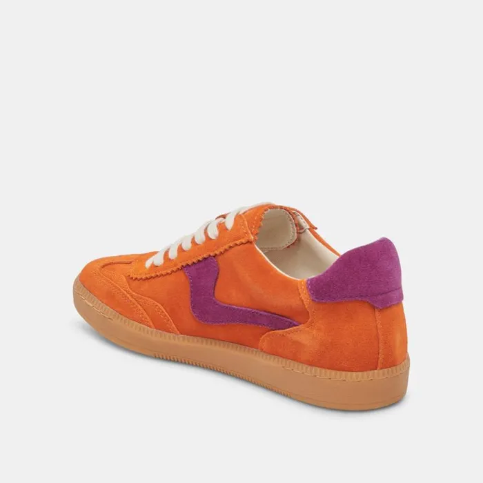 Dolce Vita Notice Sneakers Orange Multi Suede Women Sneakers