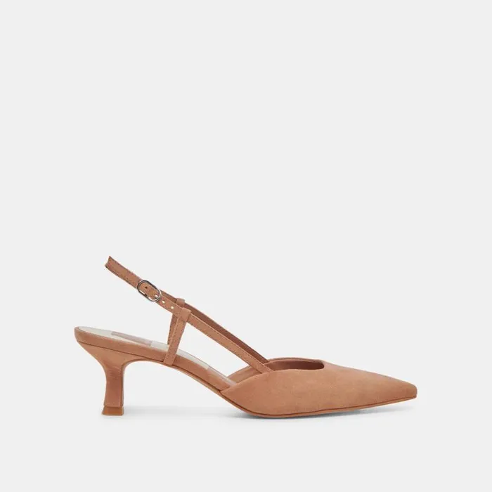 Dolce Vita Odela Heels Toffee Suede Women Heels