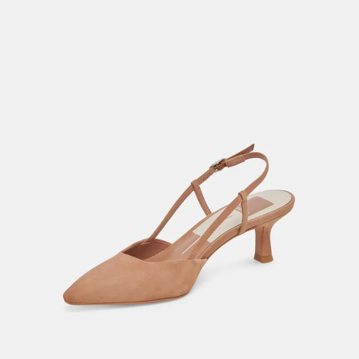 Dolce Vita Odela Heels Toffee Suede Women Heels