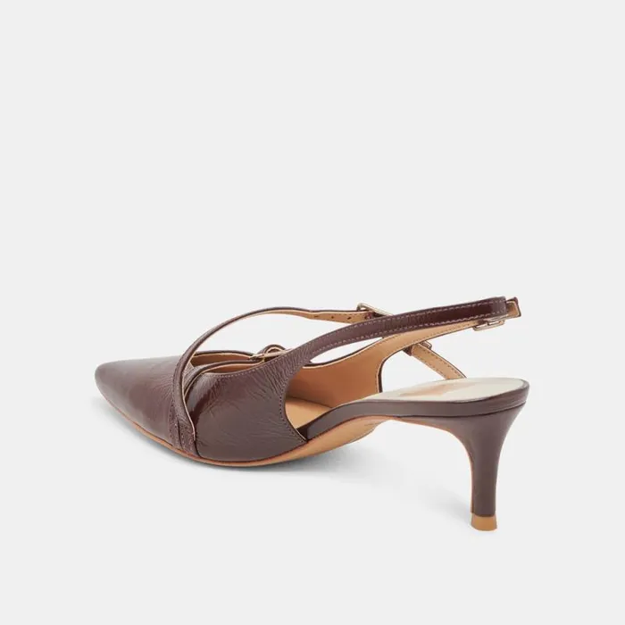Dolce Vita Pamla Mid Heels Cranberry Crinkle Patent Women Heels