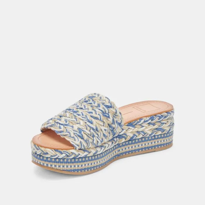 Dolce Vita Pazli Sandals Blue Multi Woven Women Sandals