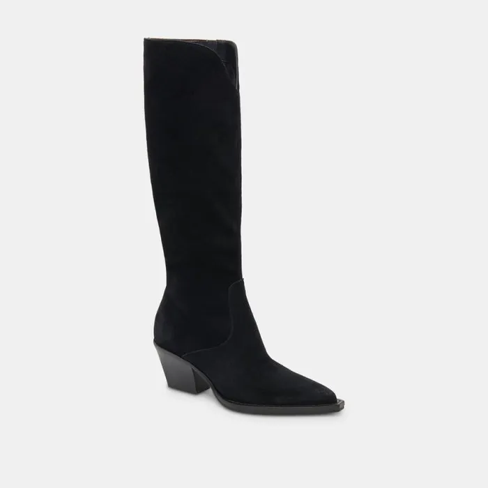 Dolce Vita Raj Boots Onyx Suede Women Boots and Booties