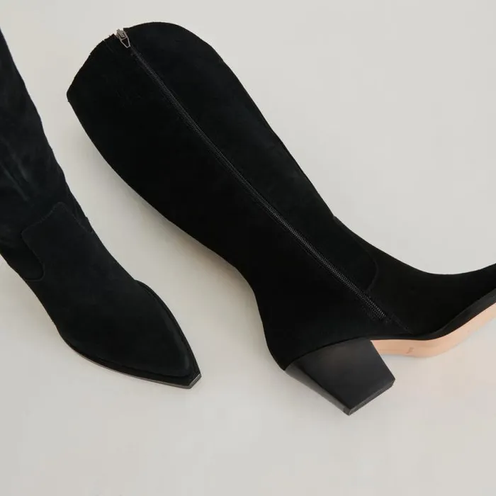 Dolce Vita Raj Boots Onyx Suede Women Boots and Booties