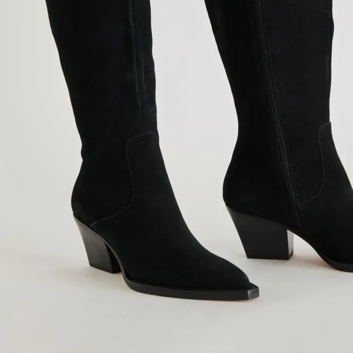 Dolce Vita Raj Boots Onyx Suede Women Boots and Booties