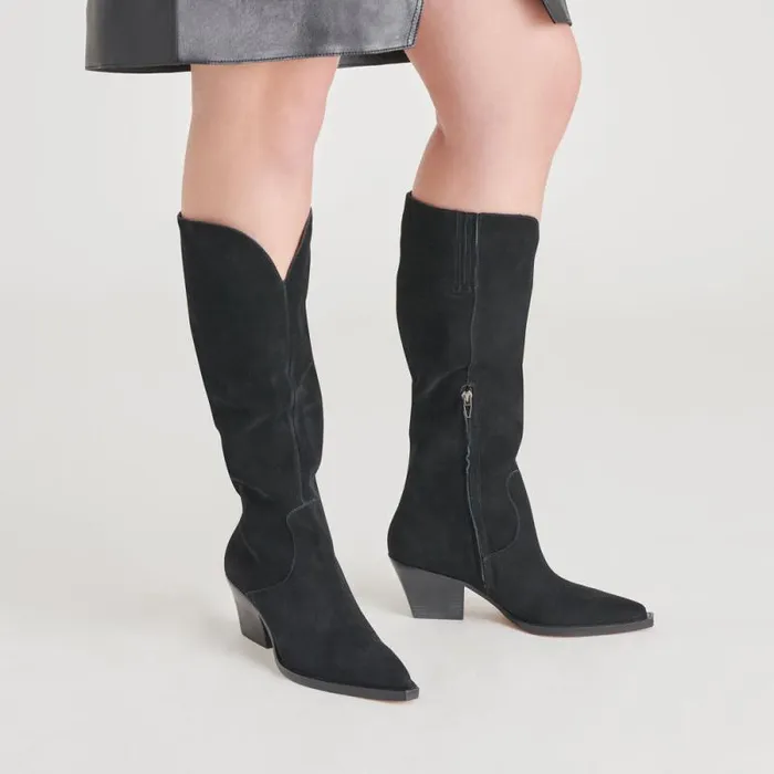 Dolce Vita Raj Boots Onyx Suede Women Boots and Booties