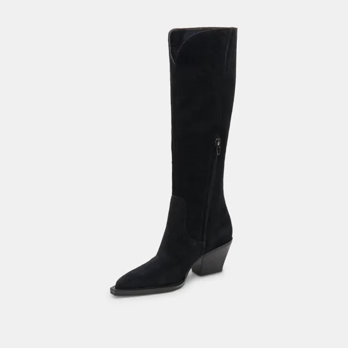 Dolce Vita Raj Boots Onyx Suede Women Boots and Booties