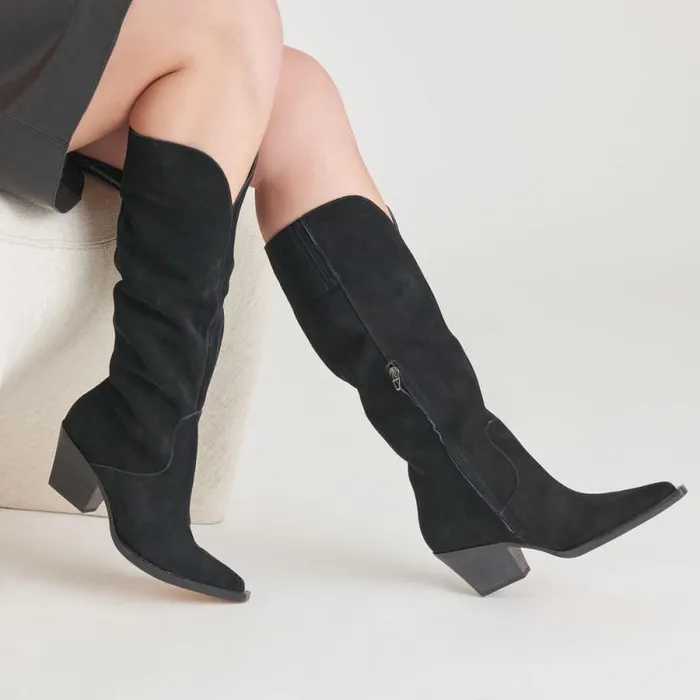 Dolce Vita Raj Boots Onyx Suede Women Boots and Booties