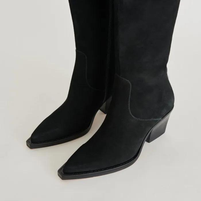 Dolce Vita Raj Boots Onyx Suede Women Boots and Booties