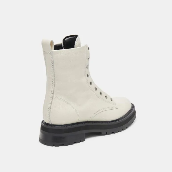 Dolce Vita Ranier Boots Off White Leather Women Boots and Booties