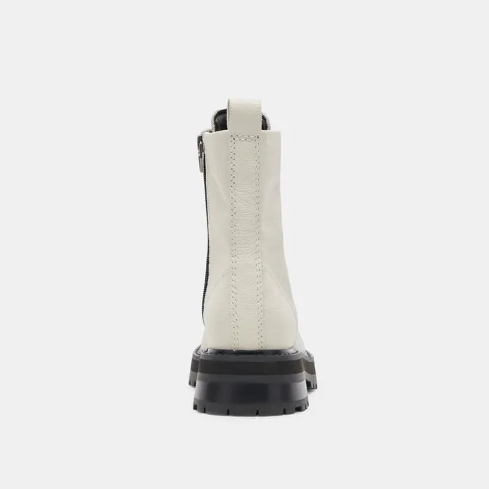 Dolce Vita Ranier Boots Off White Leather Women Boots and Booties