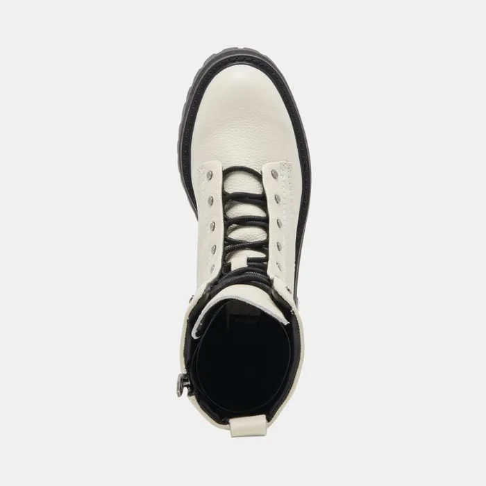 Dolce Vita Ranier Boots Off White Leather Women Boots and Booties