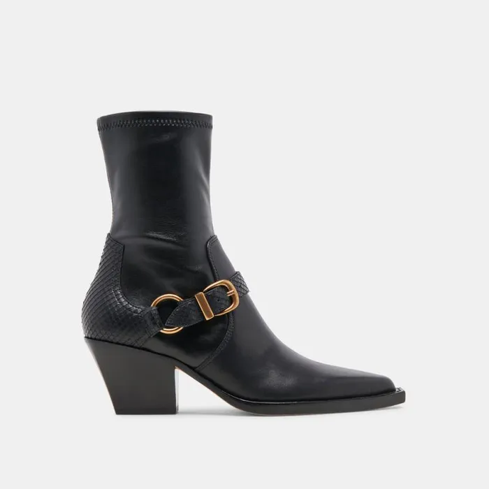Dolce Vita Rave Boots Black Leather Women Boots and Booties
