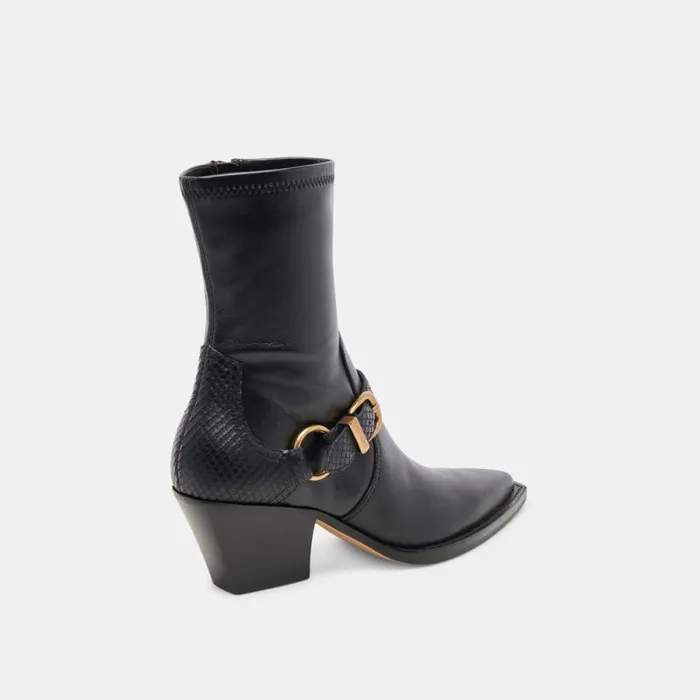 Dolce Vita Rave Boots Black Leather Women Boots and Booties