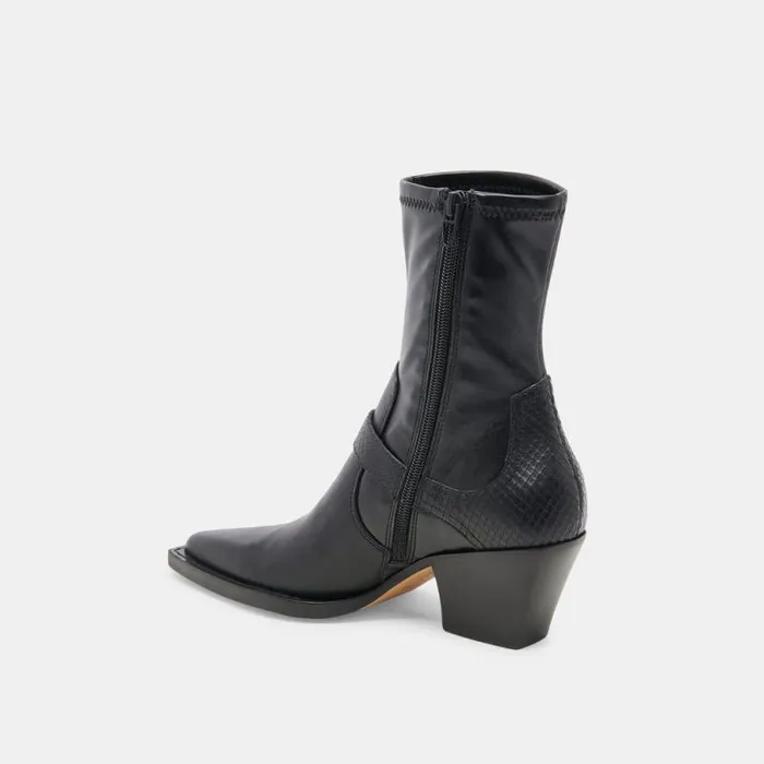 Dolce Vita Rave Boots Black Leather Women Boots and Booties