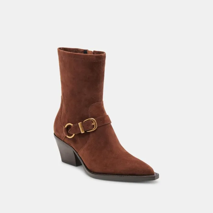 Dolce Vita Rave Boots Dk Brown Suede Women Boots and Booties