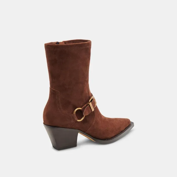 Dolce Vita Rave Boots Dk Brown Suede Women Boots and Booties