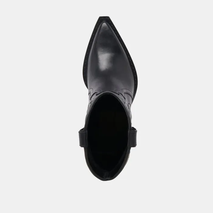 Dolce Vita Rimona Wide Calf Booties Black Leather Women Boots and Booties