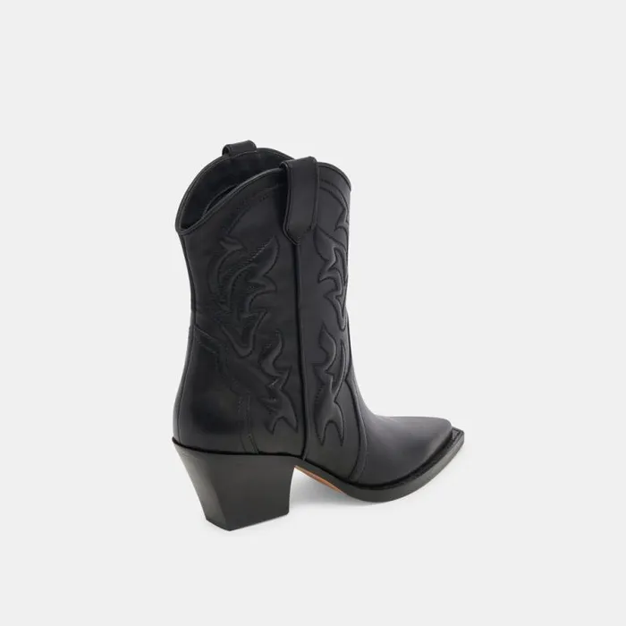 Dolce Vita Rimona Wide Calf Booties Black Leather Women Boots and Booties