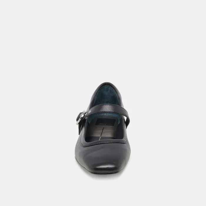 Dolce Vita Rodni Ballet Flats Black Leather Women Flats and Loafers