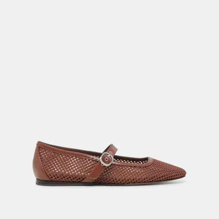 Dolce Vita Rodni Mesh Ballet Flats Toffee Woven Mesh Women Flats and Loafers