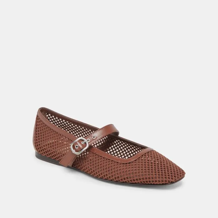 Dolce Vita Rodni Mesh Ballet Flats Toffee Woven Mesh Women Flats and Loafers