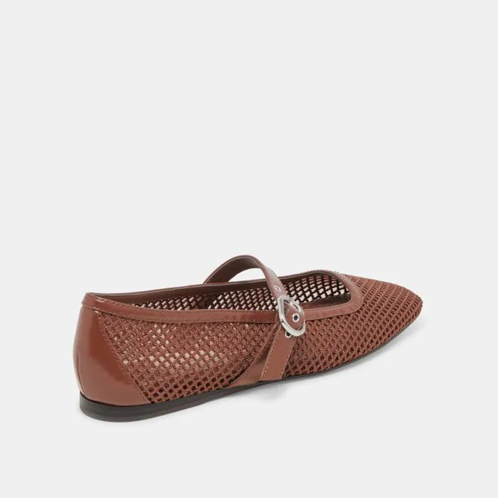 Dolce Vita Rodni Mesh Ballet Flats Toffee Woven Mesh Women Flats and Loafers