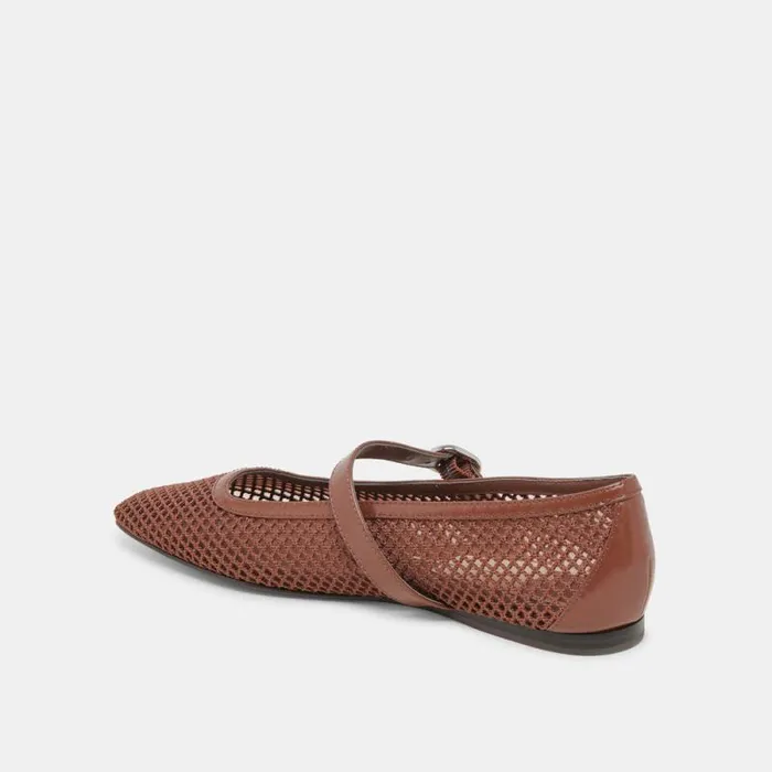 Dolce Vita Rodni Mesh Ballet Flats Toffee Woven Mesh Women Flats and Loafers
