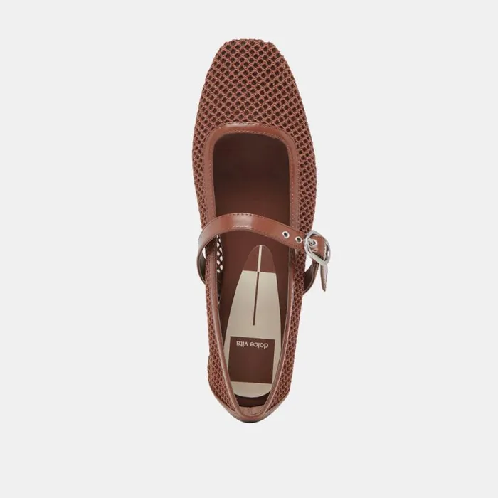 Dolce Vita Rodni Mesh Ballet Flats Toffee Woven Mesh Women Flats and Loafers