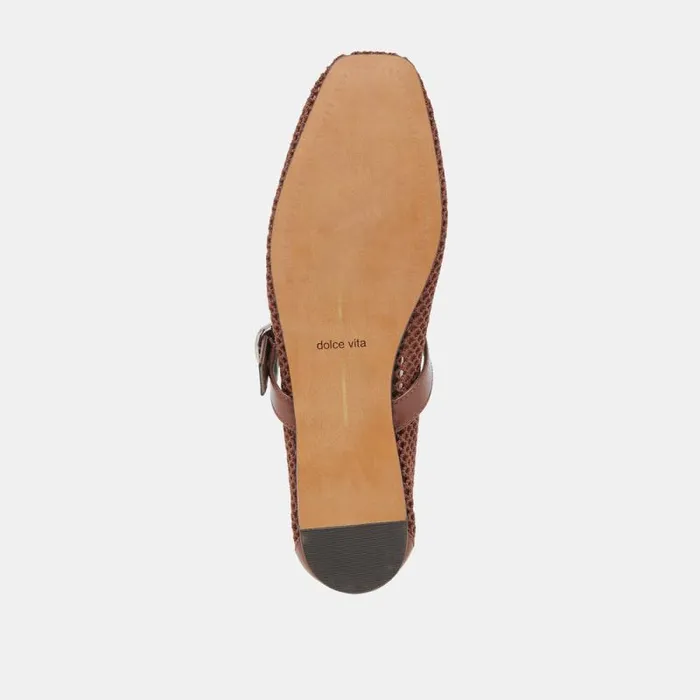 Dolce Vita Rodni Mesh Ballet Flats Toffee Woven Mesh Women Flats and Loafers