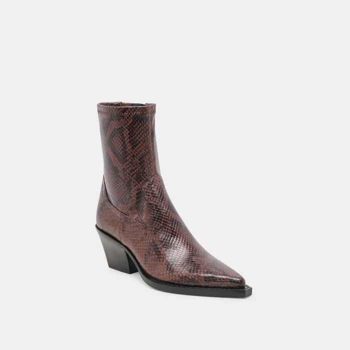 Dolce Vita Rutger Wide Calf Boots Java Embossed Stella Women Boots and Booties
