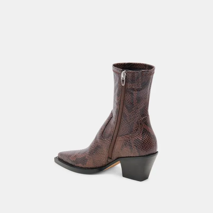 Dolce Vita Rutger Wide Calf Boots Java Embossed Stella Women Boots and Booties