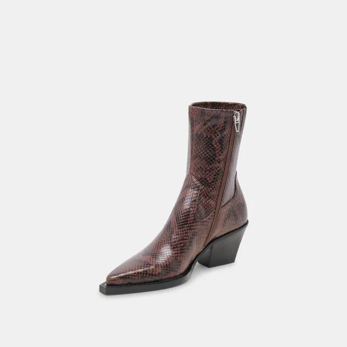 Dolce Vita Rutger Wide Calf Boots Java Embossed Stella Women Boots and Booties