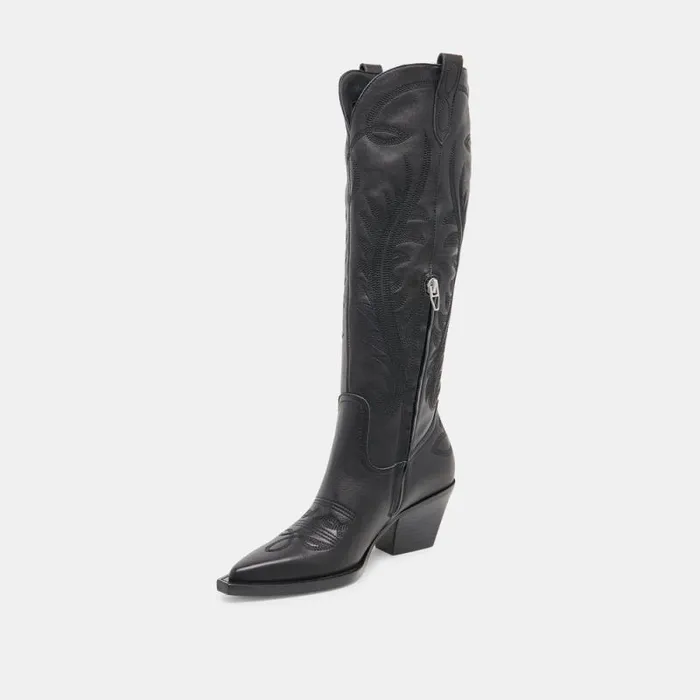 Dolce Vita Ryatt Boots Black Leather Women Boots and Booties