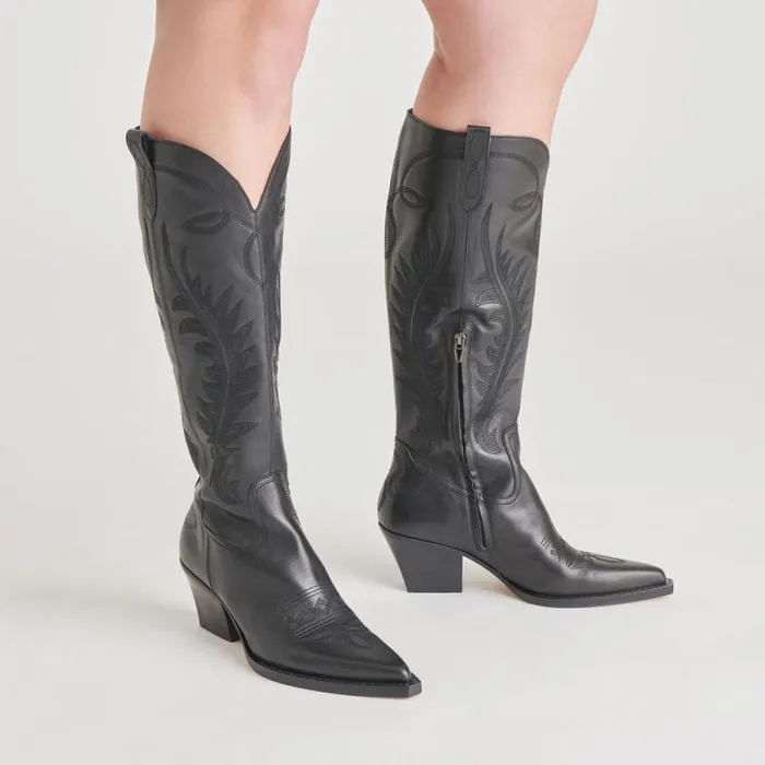 Dolce Vita Ryatt Boots Black Leather Women Boots and Booties