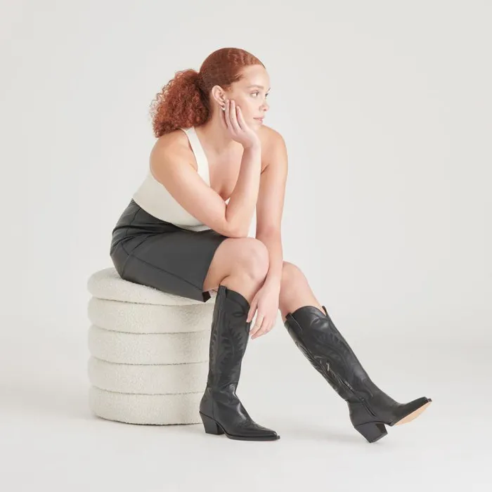 Dolce Vita Ryatt Boots Black Leather Women Boots and Booties