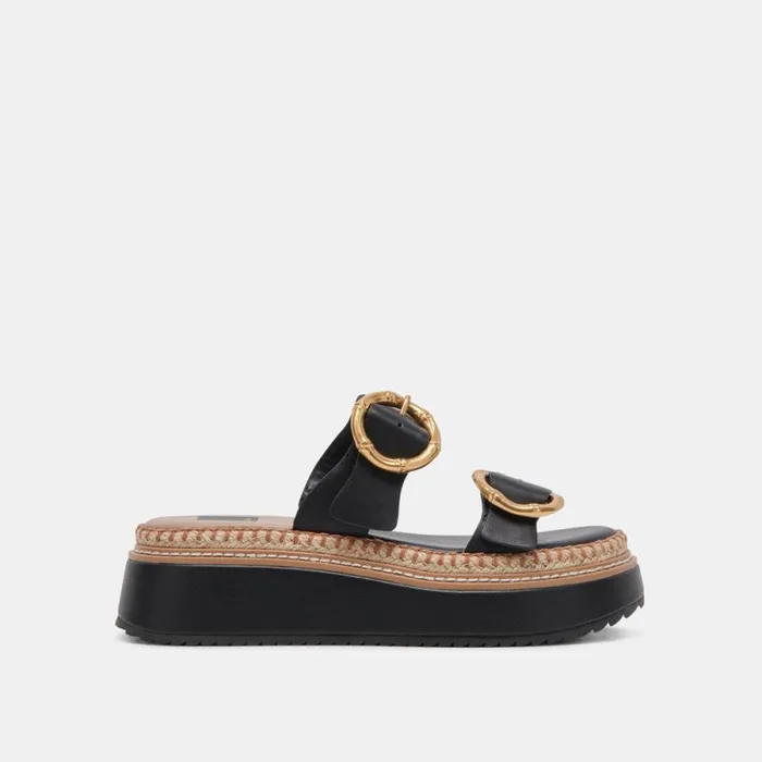 Dolce Vita Rysha Sandals Black Leather Women Sandals