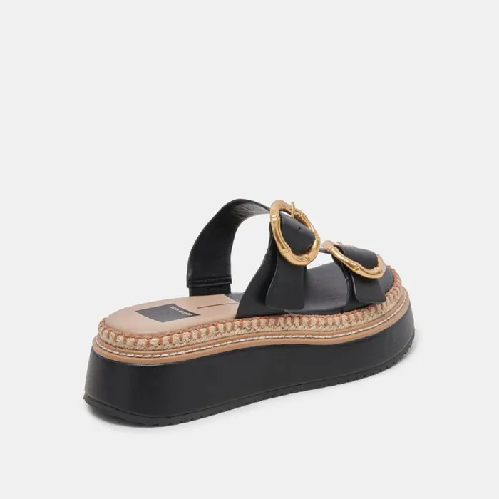 Dolce Vita Rysha Sandals Black Leather Women Sandals