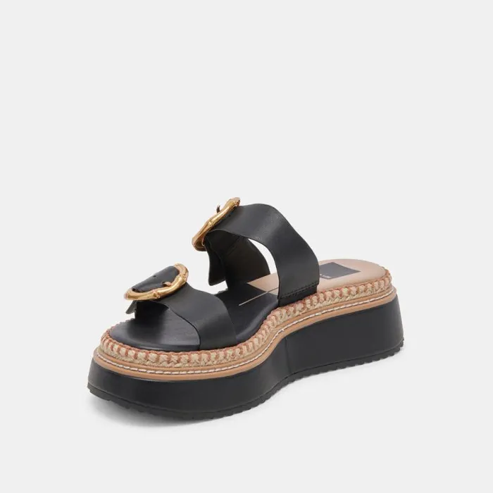 Dolce Vita Rysha Sandals Black Leather Women Sandals