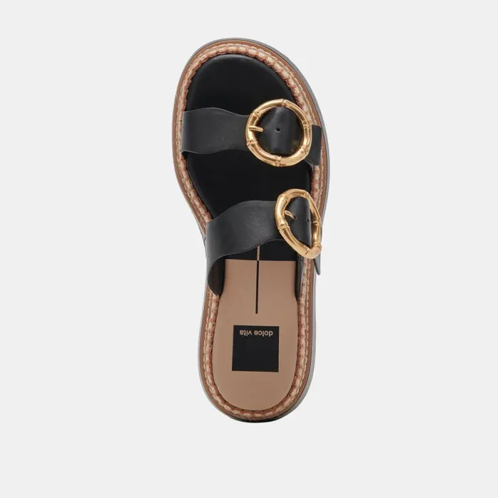 Dolce Vita Rysha Sandals Black Leather Women Sandals