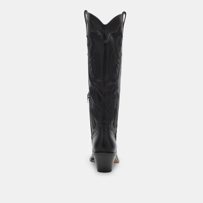 Dolce Vita Samsin Boots Black Leather Women Boots and Booties