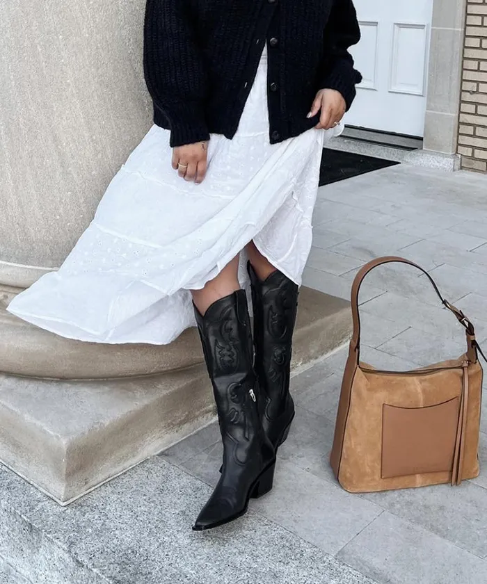 Dolce Vita Samsin Boots Black Leather Women Boots and Booties