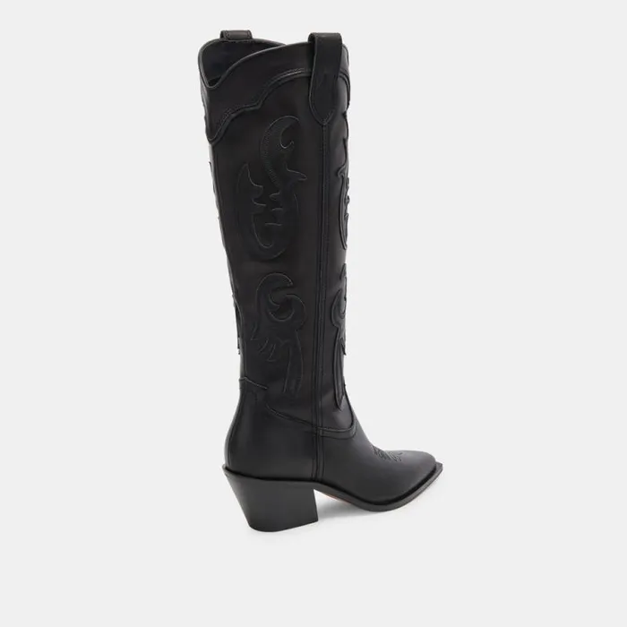Dolce Vita Samsin Boots Black Leather Women Boots and Booties