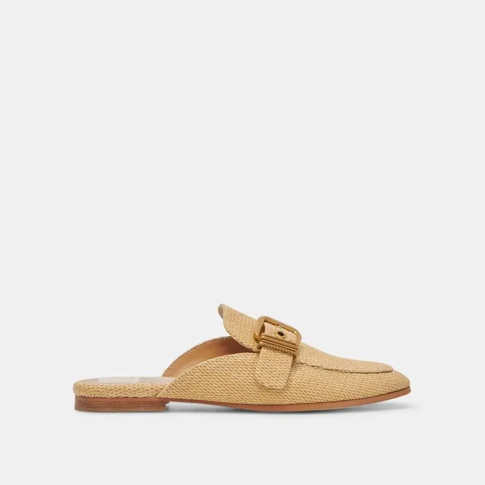 Dolce Vita Santel Flats Honey Raffia Women Flats and Loafers