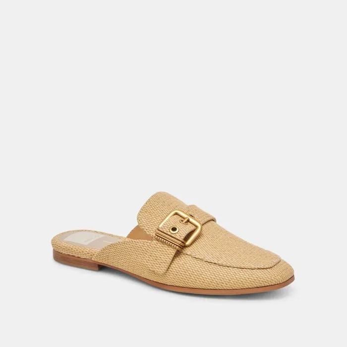 Dolce Vita Santel Flats Honey Raffia Women Flats and Loafers