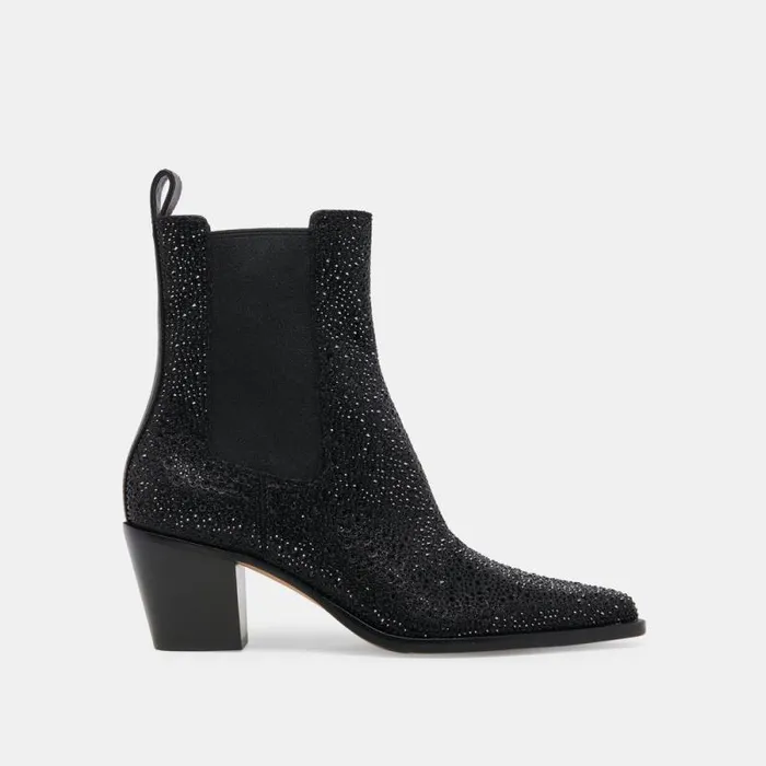Dolce Vita Shadie Crystal Booties Black Metallic Crystal Women Boots and Booties Dolce Vita Shadie Crystal Booties Black Metallic Crystal Women Boots and Booties