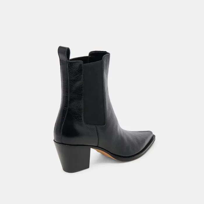 Dolce Vita Shadie H2O Wide Booties Midnight Crinkle Patent Women Boots and Booties