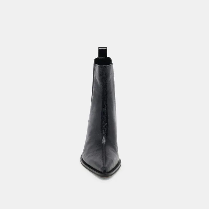 Dolce Vita Shadie H2O Wide Booties Midnight Crinkle Patent Women Boots and Booties