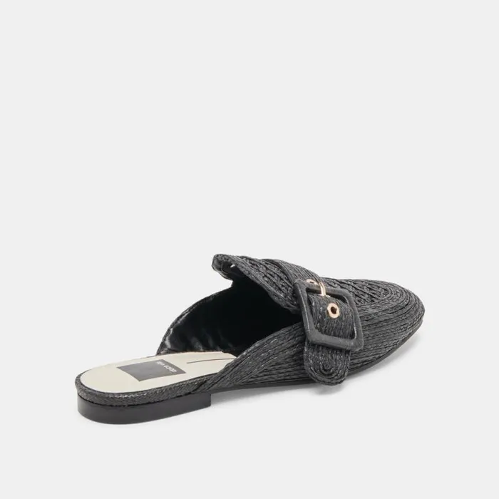 Dolce Vita Sianna Flats Black Raffia Women Flats and Loafers
