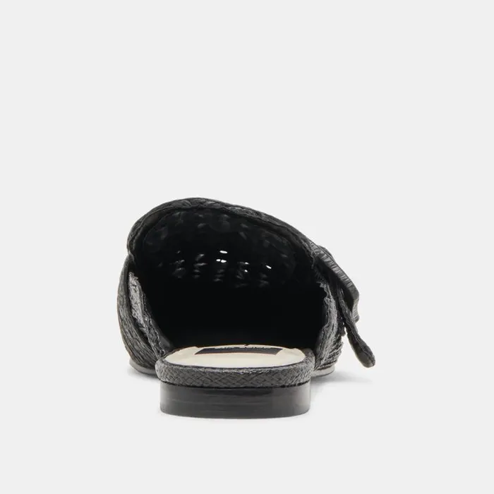 Dolce Vita Sianna Flats Black Raffia Women Flats and Loafers